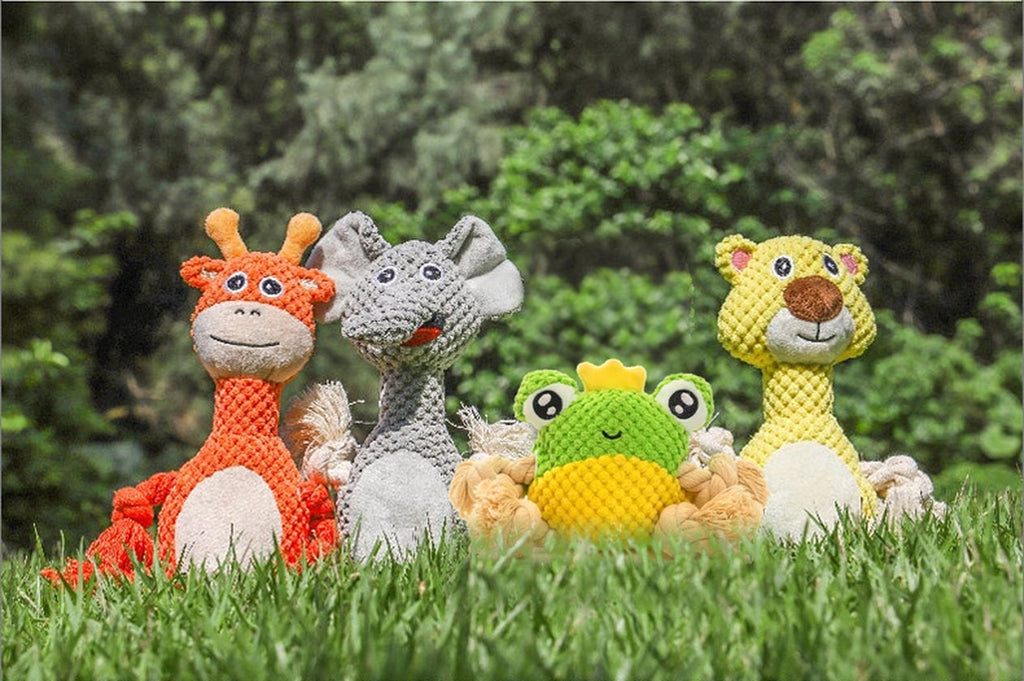 Pawvio Rope Pals squeaky plush dog toys