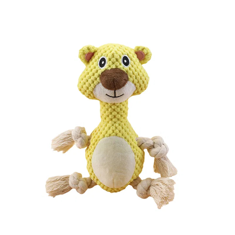 Pawvio Rope Pals Squeaky Plush Dog Toy