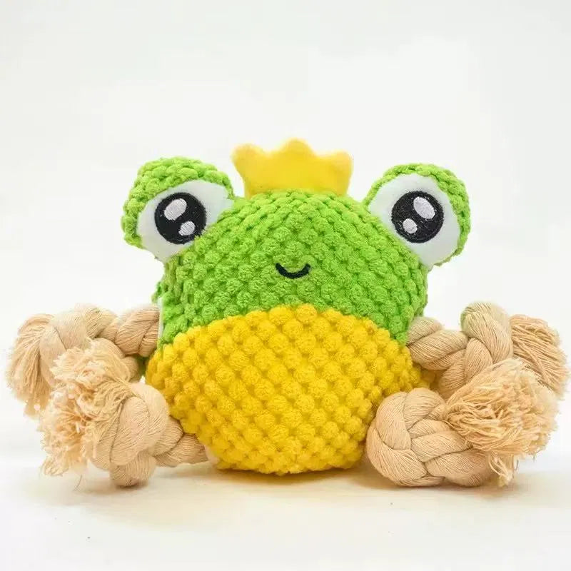 Pawvio Rope Pals Squeaky Plush Dog Toy